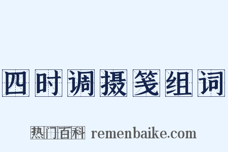 四时调摄笺组词是什么意思的图片